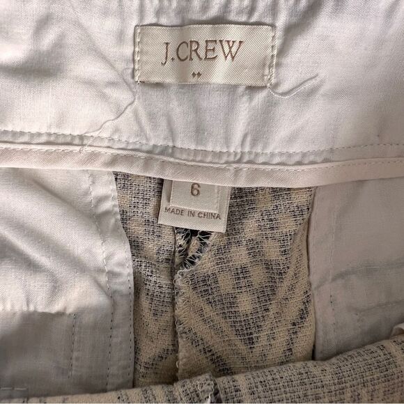 J.CREW Factory Women's Black Cream Chevron Ikat Print Cotton Short Shorts Sz 6 - Picture 6 of 6